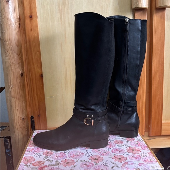 L K Bennett London Leather Knee High Boots - Picture 6 of 8